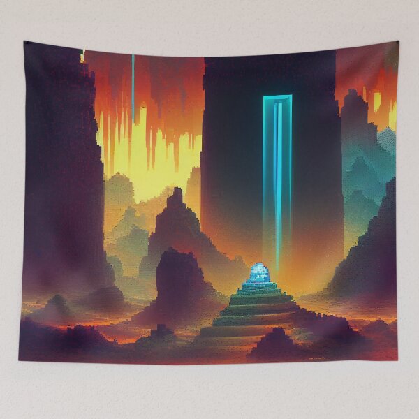 Aperçu de l'œuvre 16 bits - Irradiation acoustique créée et vendue par FantasyAI.