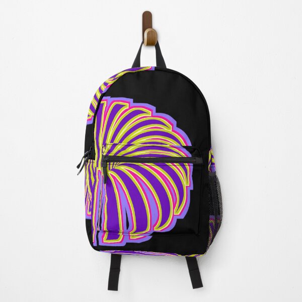Item preview, Tropical optical illusion trippy flower botanical foliage violet blue purple pink fuchsia rainbow plant banana designed and sold by IMNIUM.