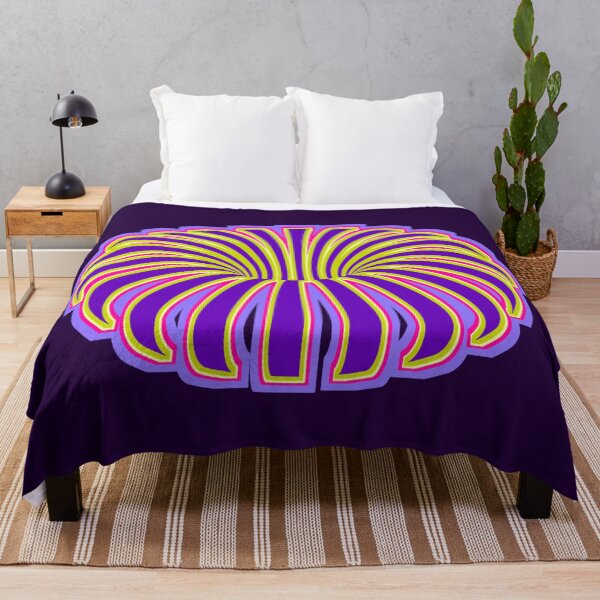 Item preview, Tropical optical illusion trippy flower botanical foliage violet blue purple pink fuchsia rainbow plant banana designed and sold by IMNIUM.