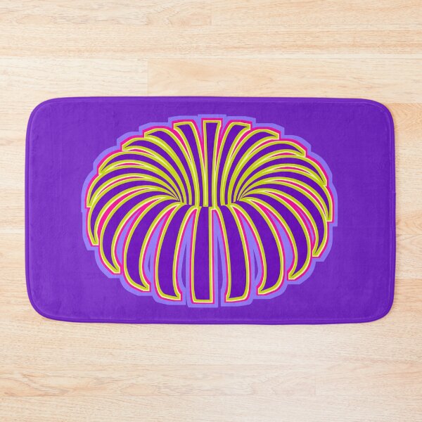 Item preview, Tropical optical illusion trippy flower botanical foliage violet blue purple pink fuchsia rainbow plant banana designed and sold by IMNIUM.