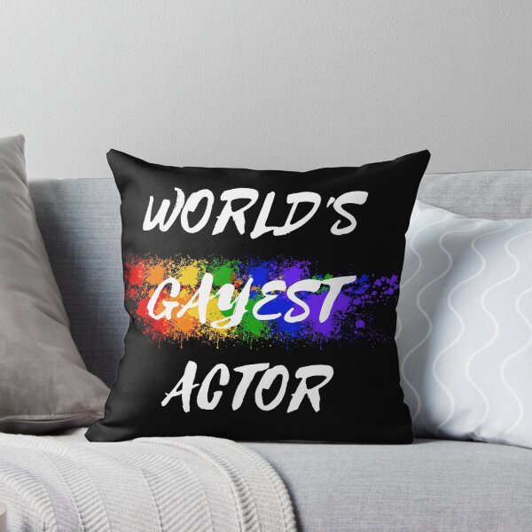 Item preview, World's Gayest Actor Rainbow Color Splash For Gay Actors For Pride Month In Black designed and sold by LuckyKermit.