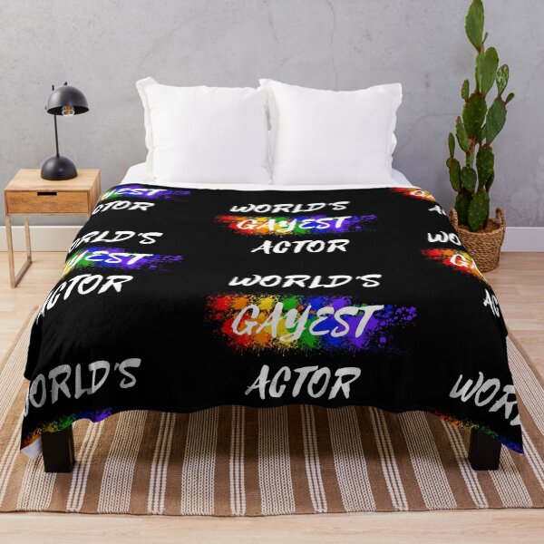 Item preview, World's Gayest Actor Rainbow Color Splash For Gay Actors For Pride Month In Black designed and sold by LuckyKermit.