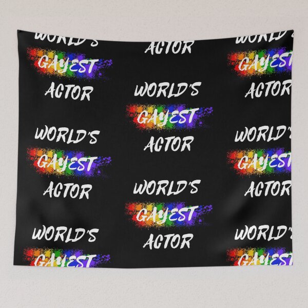 Item preview, World's Gayest Actor Rainbow Color Splash For Gay Actors For Pride Month In Black designed and sold by LuckyKermit.