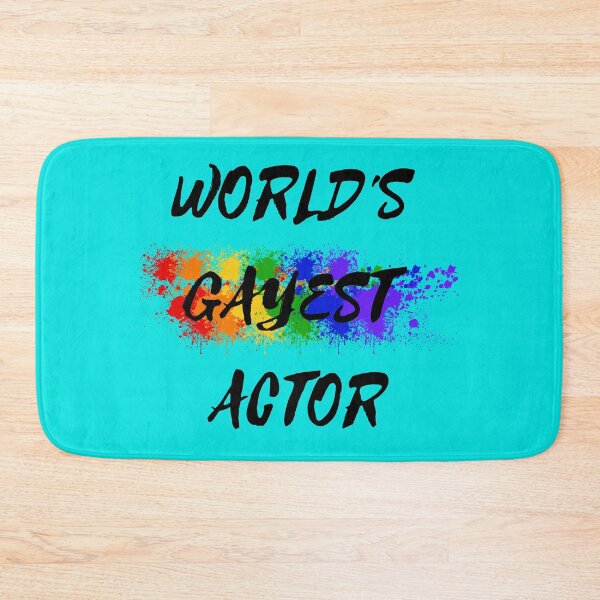 Item preview, World's Gayest Actor Rainbow Color Splash For Gay Actors For Pride Month In Cyan designed and sold by LuckyKermit.