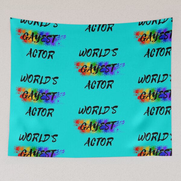 Item preview, World's Gayest Actor Rainbow Color Splash For Gay Actors For Pride Month In Cyan designed and sold by LuckyKermit.