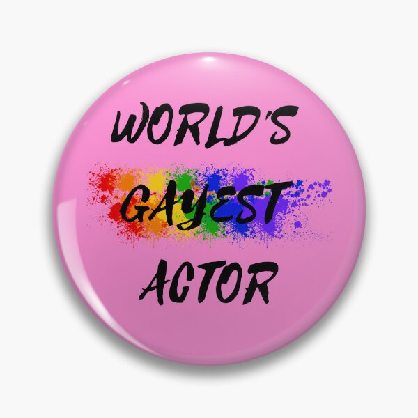Item preview, World's Gayest Actor Rainbow Color Splash For Gay Actors For Pride Month In Pink designed and sold by LuckyKermit.