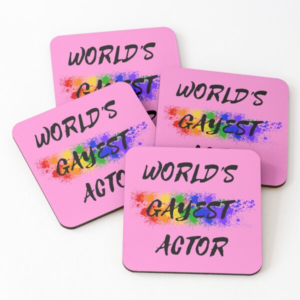 Item preview, World's Gayest Actor Rainbow Color Splash For Gay Actors For Pride Month In Pink designed and sold by LuckyKermit.