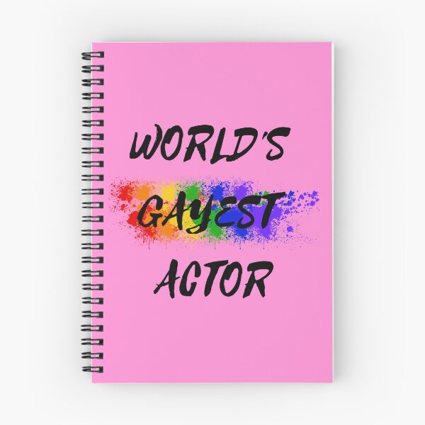 Item preview, World's Gayest Actor Rainbow Color Splash For Gay Actors For Pride Month In Pink designed and sold by LuckyKermit.