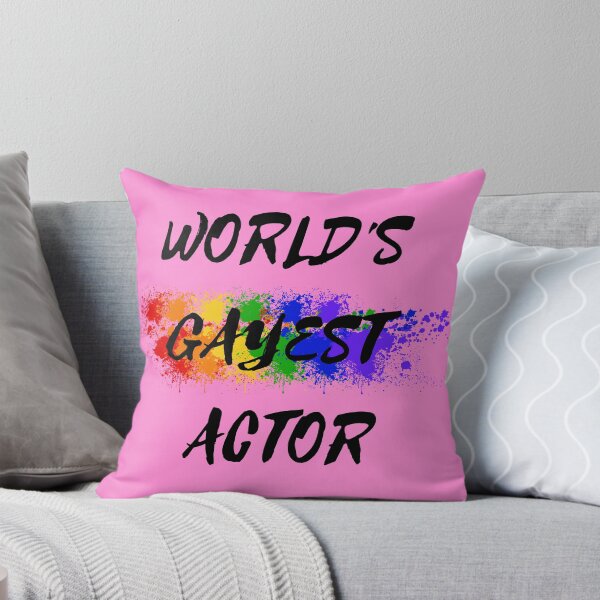 Item preview, World's Gayest Actor Rainbow Color Splash For Gay Actors For Pride Month In Pink designed and sold by LuckyKermit.