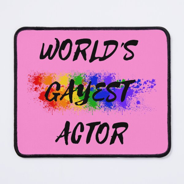 Item preview, World's Gayest Actor Rainbow Color Splash For Gay Actors For Pride Month In Pink designed and sold by LuckyKermit.