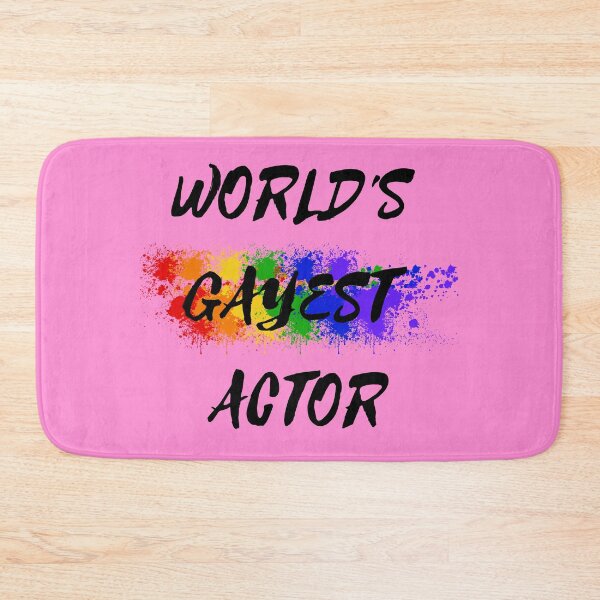 Item preview, World's Gayest Actor Rainbow Color Splash For Gay Actors For Pride Month In Pink designed and sold by LuckyKermit.