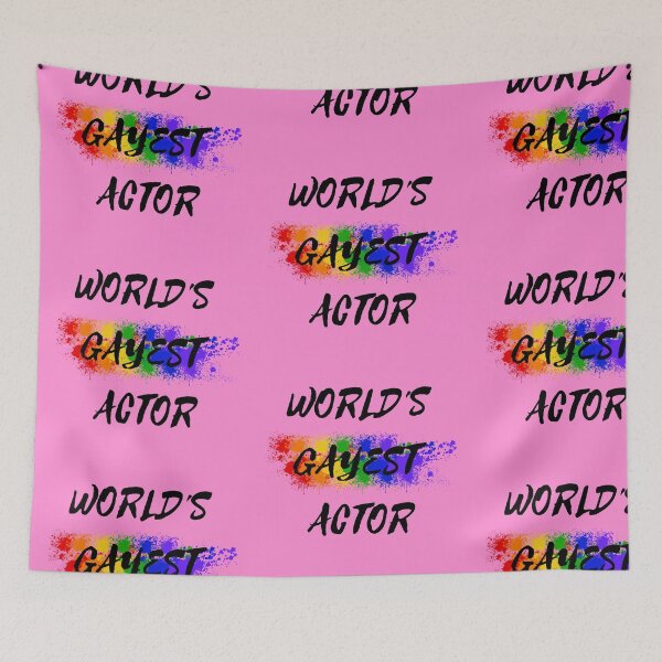 Item preview, World's Gayest Actor Rainbow Color Splash For Gay Actors For Pride Month In Pink designed and sold by LuckyKermit.