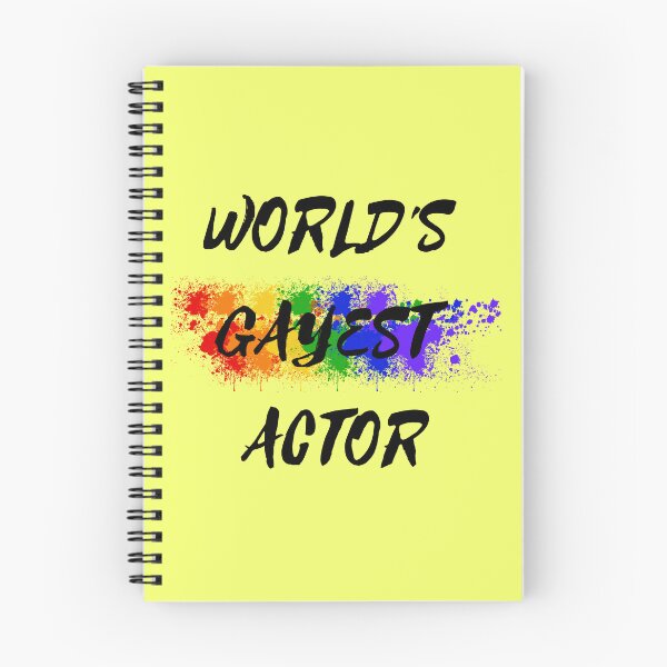 Item preview, World's Gayest Actor Rainbow Color Splash For Gay Actors For Pride Month In Yellow designed and sold by LuckyKermit.