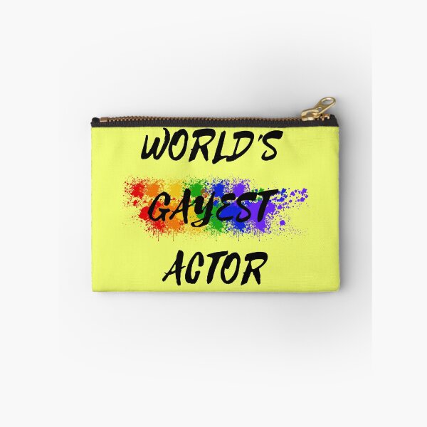 Item preview, World's Gayest Actor Rainbow Color Splash For Gay Actors For Pride Month In Yellow designed and sold by LuckyKermit.