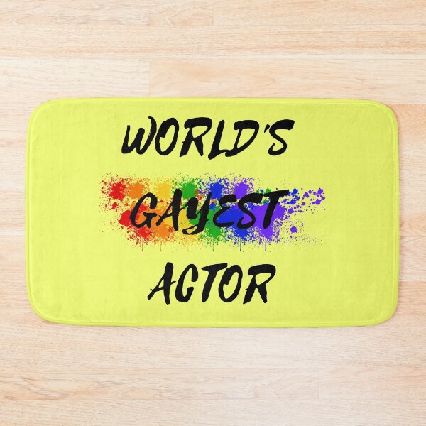 Item preview, World's Gayest Actor Rainbow Color Splash For Gay Actors For Pride Month In Yellow designed and sold by LuckyKermit.