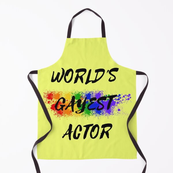 Item preview, World's Gayest Actor Rainbow Color Splash For Gay Actors For Pride Month In Yellow designed and sold by LuckyKermit.