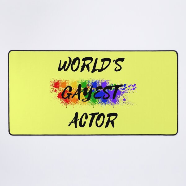 Item preview, World's Gayest Actor Rainbow Color Splash For Gay Actors For Pride Month In Yellow designed and sold by LuckyKermit.