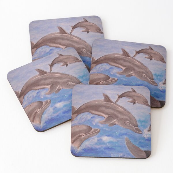 Item preview, A Pod of Playful Jumping Dolphins designed and sold by taiche.