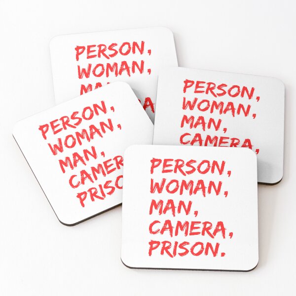Item preview, Person Woman Man Camera Prison | Funny Political Humor | 2022 Midterm Election designed and sold by KonnichiwaStore.