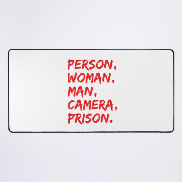 Item preview, Person Woman Man Camera Prison | Funny Political Humor | 2022 Midterm Election designed and sold by KonnichiwaStore.