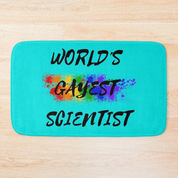 Item preview, World's Gayest Scientist LGBT Colors For Proud Gay Scientists In Cyan designed and sold by LuckyKermit.