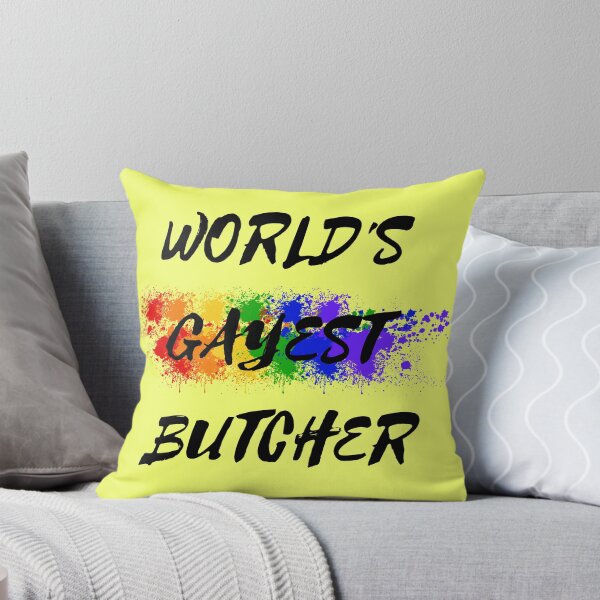 Item preview, World's Gayest Butcher LGBT Colors For Proud Gay Butchers In Yellow designed and sold by LuckyKermit.