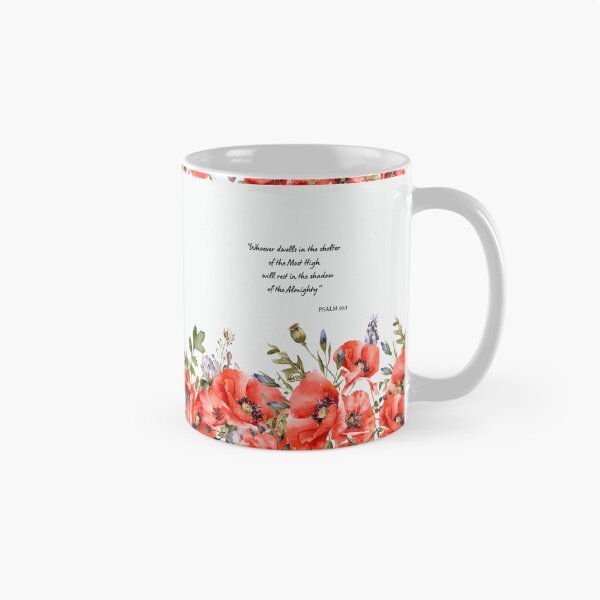 Item preview, Psalm 91:1 Red Poppies Watercolor Art designed and sold by adriana-holmes.