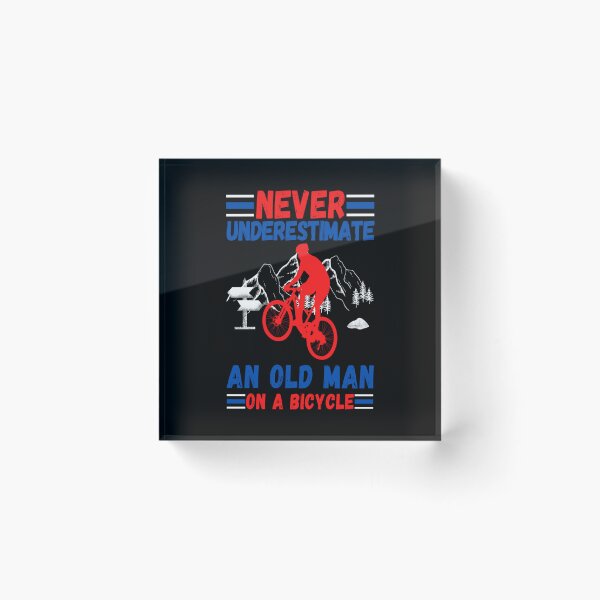 Item preview, Never Underestimate An Old Man On A Bicycle 5 Sticker designed and sold by lavetalavetauv.