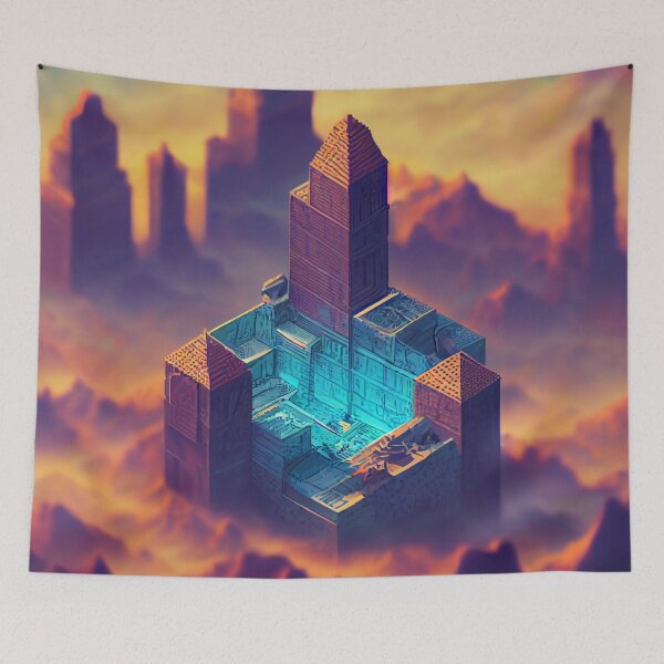 Item preview, 16 bit - Isometric Cyberoscillation designed and sold by FantasyAI.