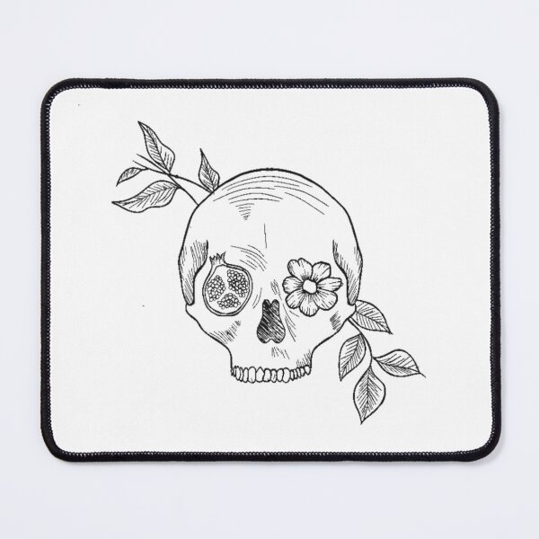 Item preview, Persephone Skull Etching Art Tattoo Design designed and sold by superraddd.