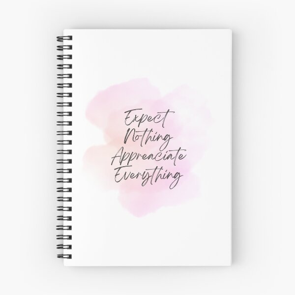 Item preview, Expect Nothing Appreciate Everything inspirational watercolour artwork designed and sold by StarsRainDown.