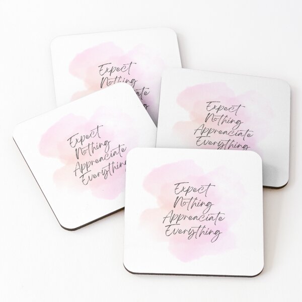 Item preview, Expect Nothing Appreciate Everything inspirational watercolour artwork designed and sold by StarsRainDown.