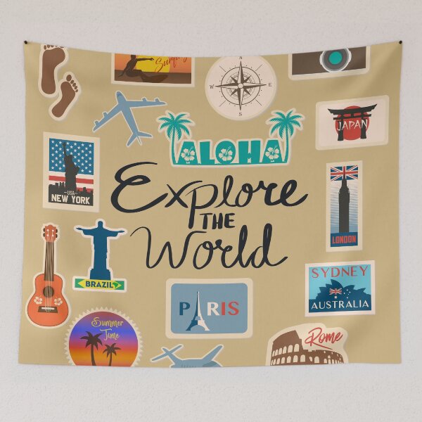 Item preview, Explore The World - Travel Quote designed and sold by ArtOfStars.