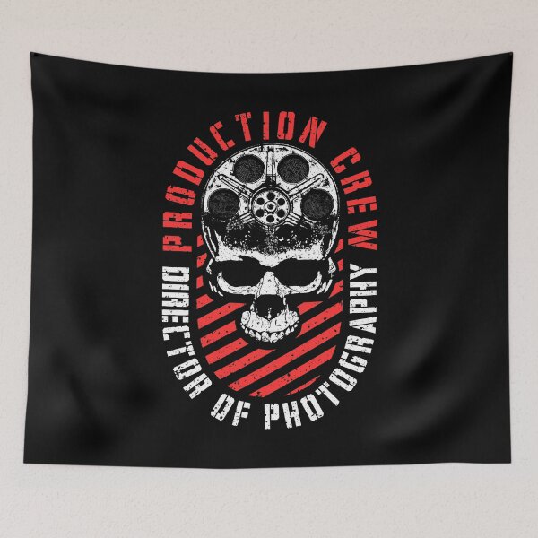 Item preview, Production Crew Director Of Photography Film Halloween Skull designed and sold by GrandeDuc.