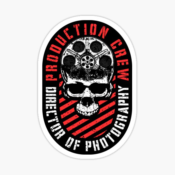 Item preview, Production Crew Director Of Photography Film Halloween Skull designed and sold by GrandeDuc.