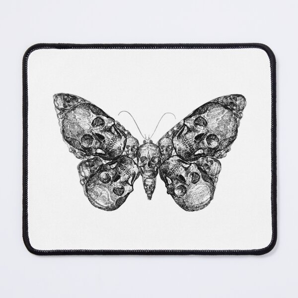 Item preview, Black & white cool skulls butterfly designed and sold by leong732.