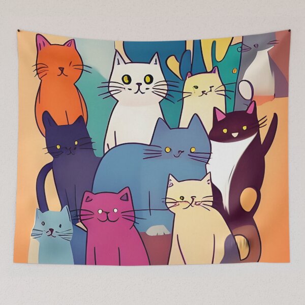 Item preview, Curious Cats designed and sold by IlluminatedPage.