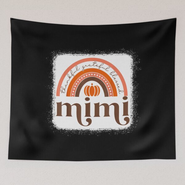 Item preview, Thankful Greatful Blessed Mimi Rainbow Fall Pumpkin Long Sleeve designed and sold by emotionaldegrad.