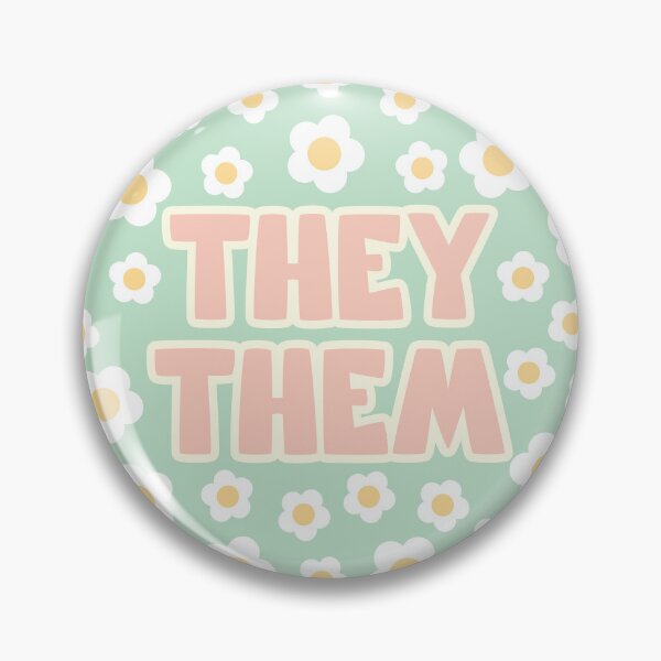 Item preview, Daisies They/Them Pronouns  designed and sold by MoonMint.