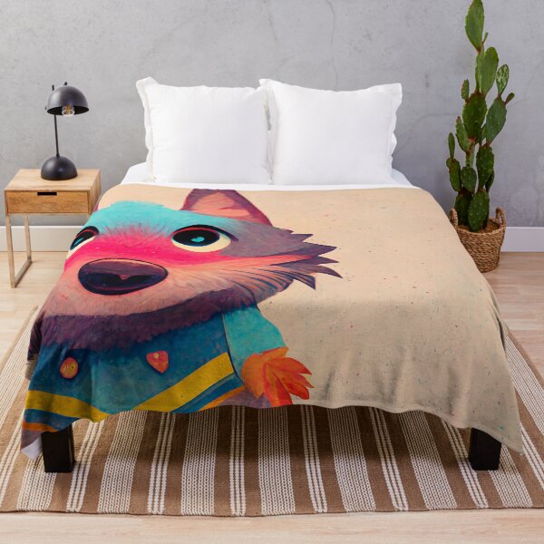 Item preview, Adorable colorful painted wolf designed and sold by MadSwellDesigns.