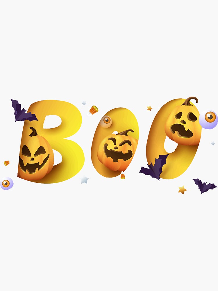 "Halloween Big Boo" Sticker for Sale by OROcos Redbubble