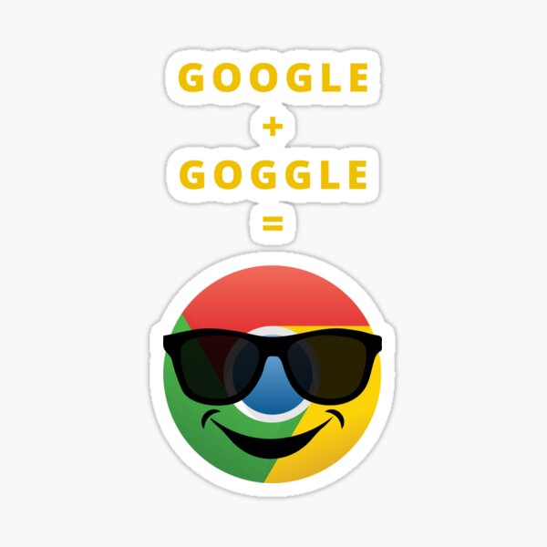 "Google+goggle=" Sticker for Sale by fatimasuleman16 Redbubble