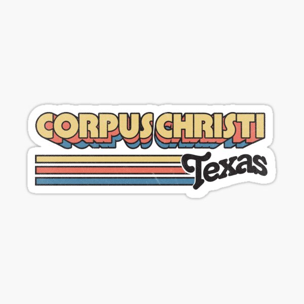 Corpus Christi Tx City Stripes Sticker By Retroready Redbubble Corpus Christi Tx City Stripes Sticker By Retroready Redbubble