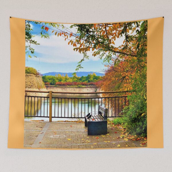 Item preview, Lone Bench in Autumn designed and sold by SpringHorse.