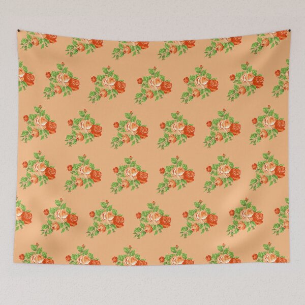 Item preview, Feminine orange rose pattern designed and sold by LaBelleMaison.