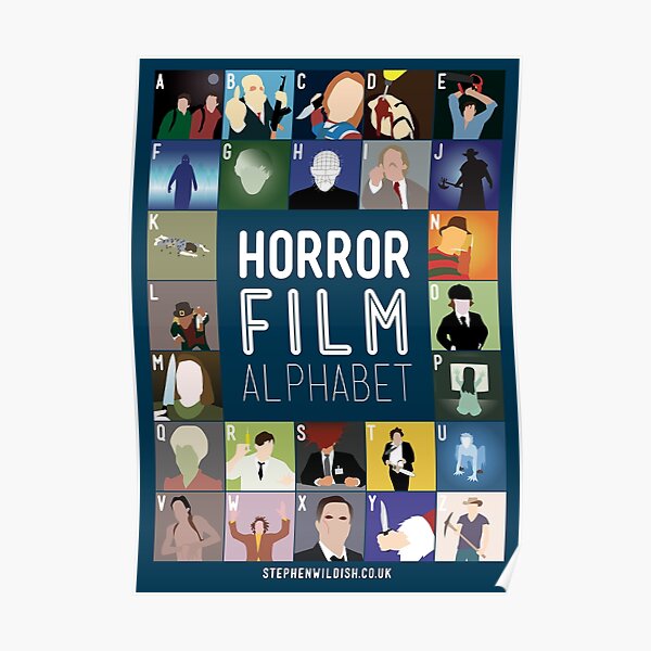 Horror Film Alphabet Poster