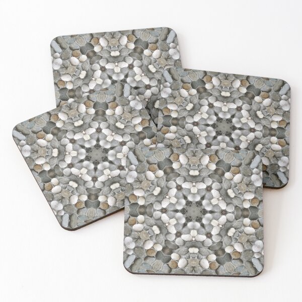 Item preview, geometric naturally coloured pebble patterns designed and sold by mister-john.