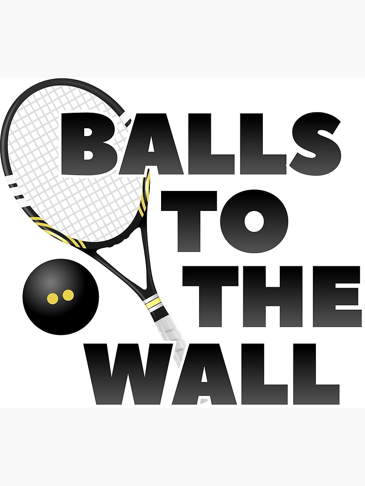 "Balls to the wall Squash Game" Poster for Sale by bitsbyjohn Redbubble