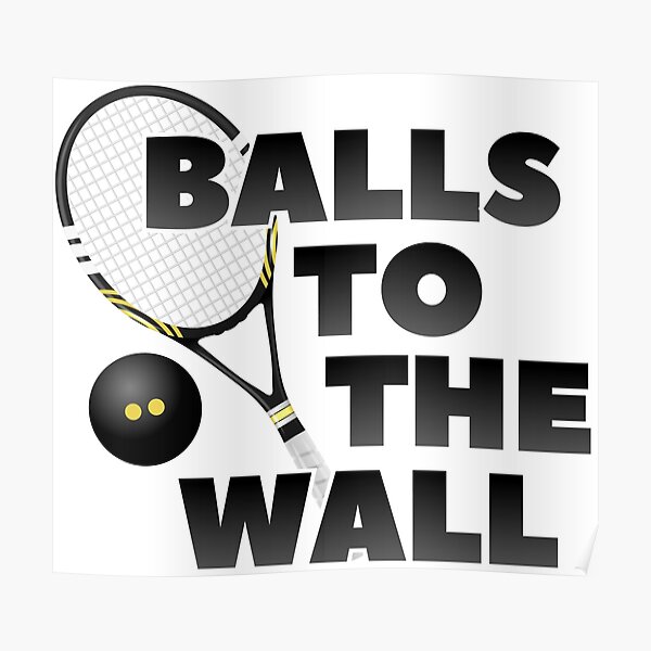 "Balls to the wall Squash Game" Poster for Sale by bitsbyjohn Redbubble