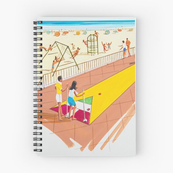 Item preview, Original Shuffleboard Artwork for a motel pre opening brochure - 1960 Wildwood New Jersey designed and sold by aladdincolor.